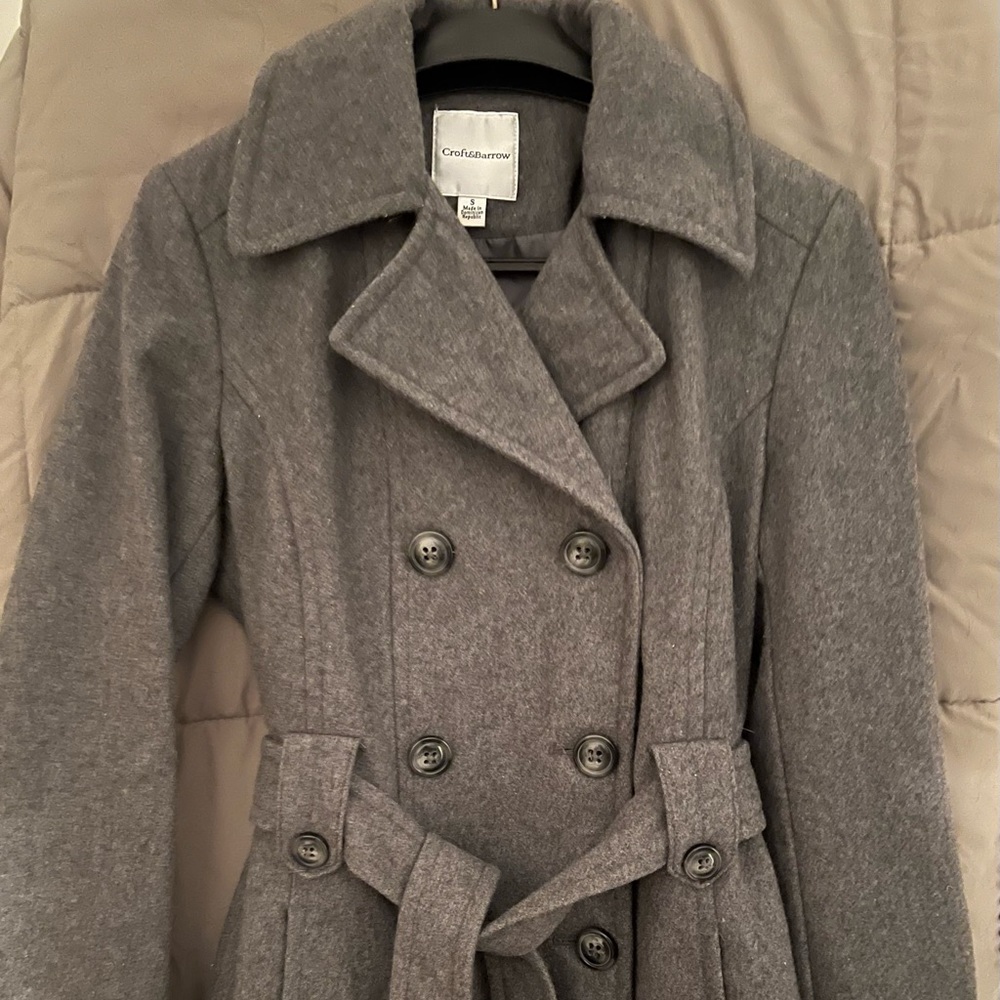 Croft & Barrow Wool Tweed Peacoat